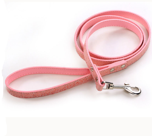 Elegant Pu Leather Solid Pet Cat Leash